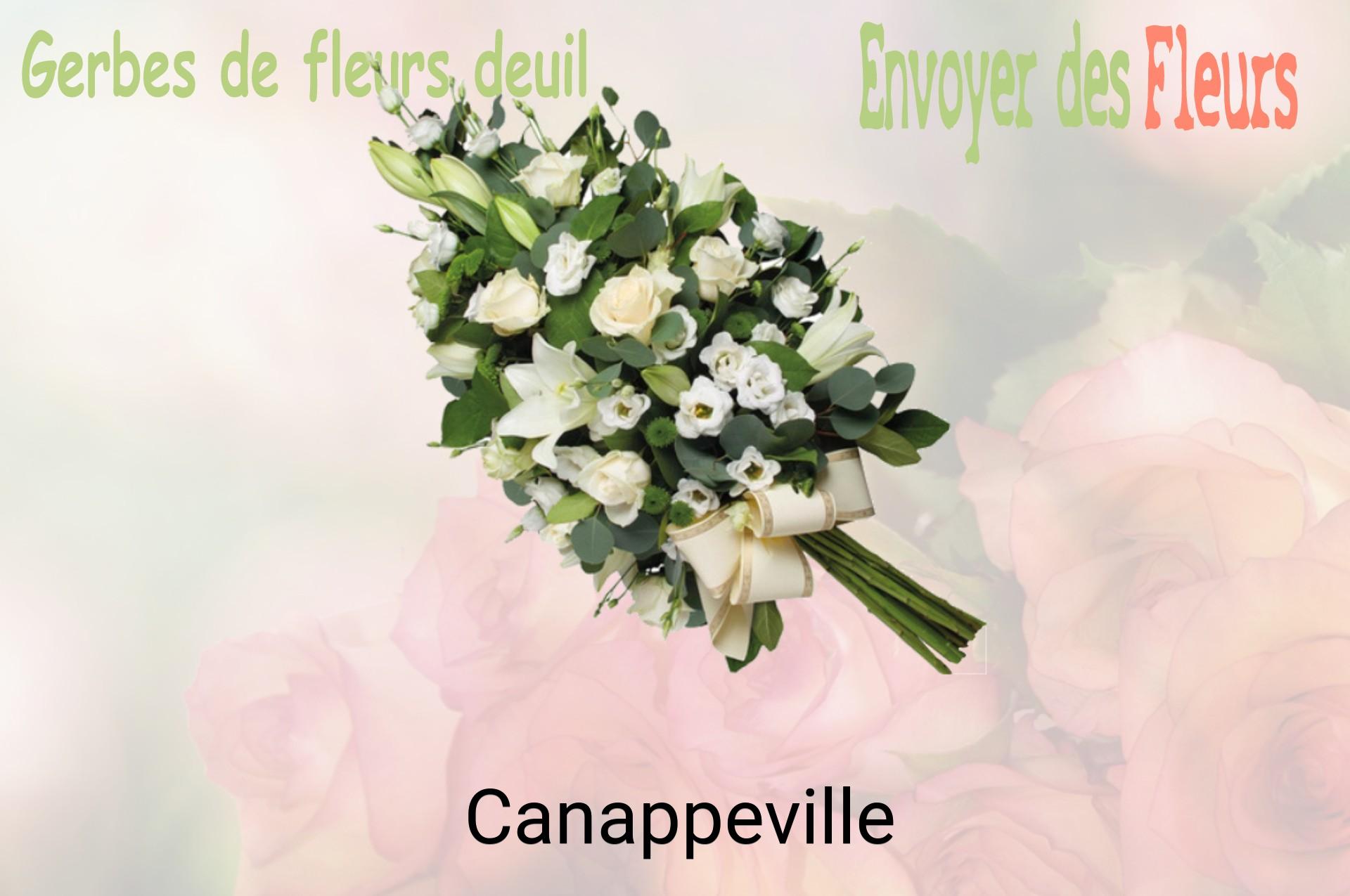 Gerbe de fleurs de deuil livrée à Canappeville